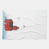 ミシガンビッグレッドライトハウス キッチンタオル (横)