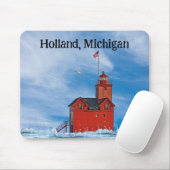ミシガンビッグレッド灯台 マウスパッド (マウス)