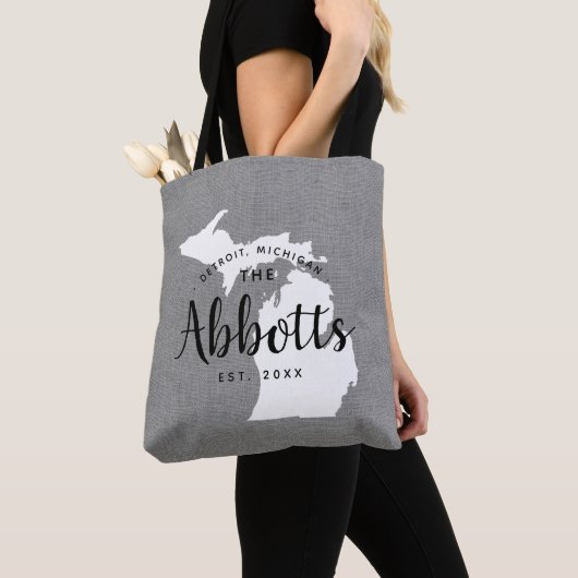 ミシガンファミリーモノグラム州トートバッグ トートバッグ (クローズアップ)