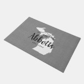 ミシガンファミリーモノグラム州Doormat ドアマット (アングル)