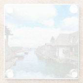 ミシガンフィッシュタウン絵画ズ ガラスコースター (裏面)