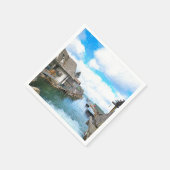 ミシガンフィッシュタウン絵画ズ スタンダードカクテルナプキン (角)