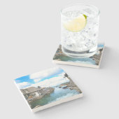 ミシガンフィッシュタウン絵画ズ ストーンコースター (横)