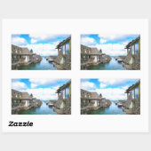 ミシガンフィッシュタウン絵画ズ 長方形シール (シート)