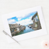 ミシガンフィッシュタウン絵画ズ 長方形シール (封筒)