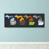 ミシガンフォーシーズンアートワーク キャンバスプリント (インサイチュ (ウッドフロア))