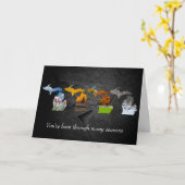 ミシガンフォーシーズンス記念日カード カード (黄色い花)