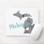 ミシガンフローラ塗り潰しシルエット マウスパッド (マウス)