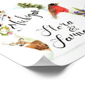 ミシガンフローラ・アンド・ファファファウナプリント ポスター (角)