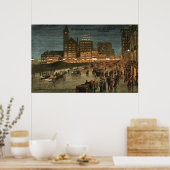 ミシガンブーレバードアットナイト,シカゴ1911はがき ポスター (キッチン)