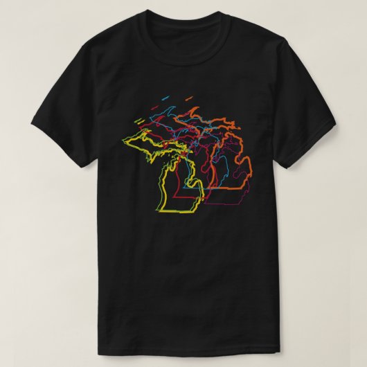 ミシガンプライドぼやけ Tシャツ (デザイン正面)