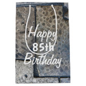 ミシガンペトスキーストーン85誕生日 ミディアムペーパーバッグ (正面)