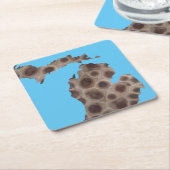 ミシガンペトスキー素晴らしストーン スクエアペーパーコースター (アングル)