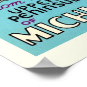 ミシガンペニンシュラ16x24の地図 ポスター (角)