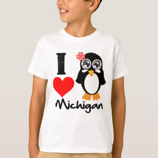ミシガンペンギン – I Love Michigan Tシャツ
