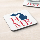 ミシガンホームカスタム赤白青シティハート コースター (左側)