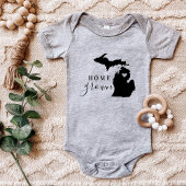 ミシガンホームグロウン州ティー ベビーボディスーツ