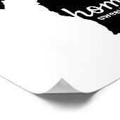 ミシガンホームスウィートホームブラックシルエット ポスター (角)