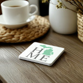 ミシガンホームミントグリーンカスタムシティハート ストーンコースター