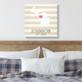 ミシガンホーム州シティマップ – カスタムウェディング キャンバスプリント (インサイチュ (寝室))