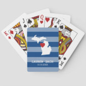 ミシガンホーム州シティマップ – カスタムウェディング トランプ (裏面)