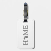 ミシガンホーム州マップ形文字ワードアート ラゲッジタグ (裏面縦)