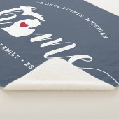 ミシガンホーム州 パーソナライズされた シェルパブランケット (3/4)