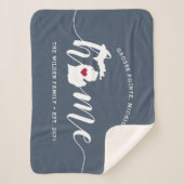 ミシガンホーム州 パーソナライズされた シェルパブランケット (正面)