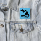 ミシガンホーム遠くに州ボタンバッジピンから 缶バッジ (インサイチュ)