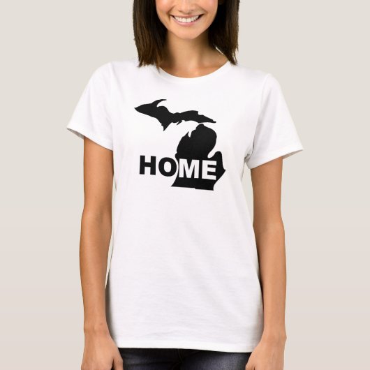 ミシガンホーム遠くにfrom州Tシャツ Tシャツ (正面)