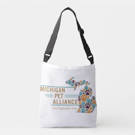 ミシガンポープリントアンドワンボイスクロスボディバッグ クロスボディバッグ (正面)