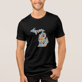 ミシガンポープリントBella+Canvas トライブレンドTシャツ