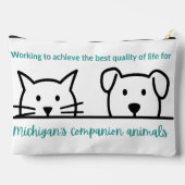 ミシガンポー印刷コンパニオン動物旅行パウチ アクセサリーポーチ (裏面)