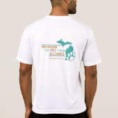 ミシガンポー印刷スポーツテック Tシャツ (裏面)