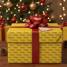 ミシガンマイズアンドブルーラッピング紙