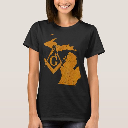 ミシガンマソングランドロッジF&アムフリーメーソンファーザー Tシャツ (正面)