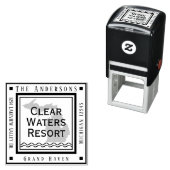 ミシガンマップレイクハウス差出人住所スクエア セルフインキングスタンプ (インサイチュ)