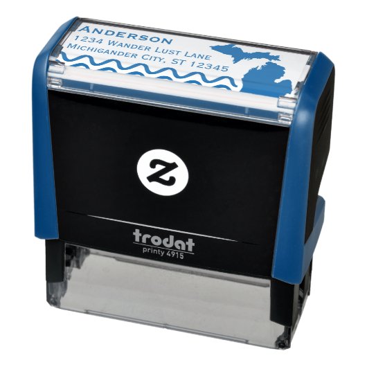 ミシガンマップ差出人住所ガーランドスターセルフインキ セルフインキングスタンプ (商品)