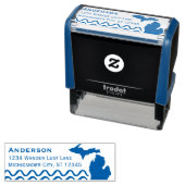 ミシガンマップ差出人住所ガーランドスターセルフインキ セルフインキングスタンプ (インサイチュ)