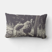 ミシガンモレルマッシュルーム、キノコ狩りデコール ランバークッション (裏面)