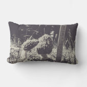 ミシガンモレルマッシュルーム、キノコ狩りデコール ランバークッション (正面)