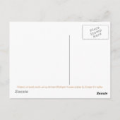 ミシガンライセンスプレートマップアートポストカード ポストカード (裏面)