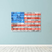 ミシガンライセンスプレート米国国旗キャンバスプリント キャンバスプリント (インサイチュ (ウッドフロア))