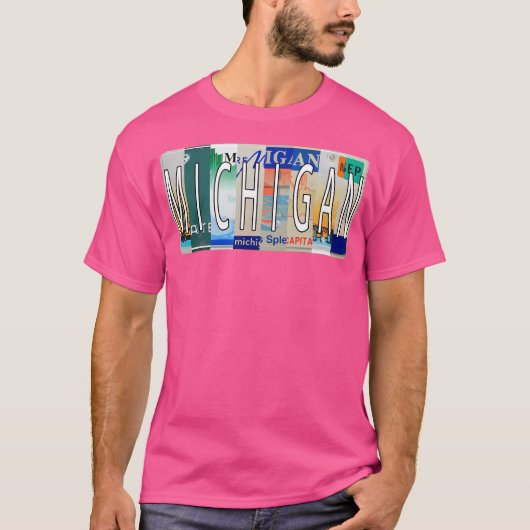 ミシガンライセンスプレート Tシャツ (正面)