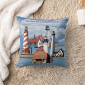 ミシガンライトハウスピロー クッション (ブランケット)