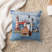 ミシガンライトハウスピロー クッション (ブランケット)