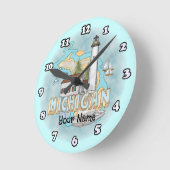 ミシガンライトハウス時計 ラウンド壁時計 (傾斜)