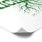 ミシガンルーツグリーンワードアート ポスター (角)