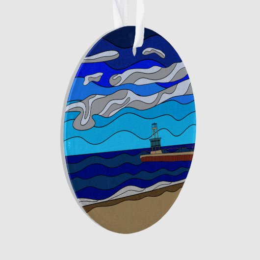 ミシガンレイクアクリルオーナメント オーナメント (正面)