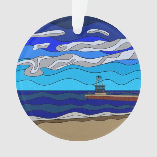 ミシガンレイクアクリルオーナメント オーナメント (正面)